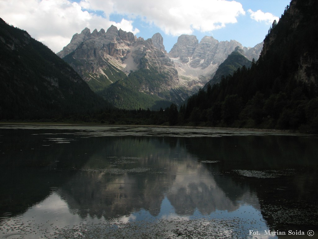 Cristallino de Misurina z nad Lago di Landro