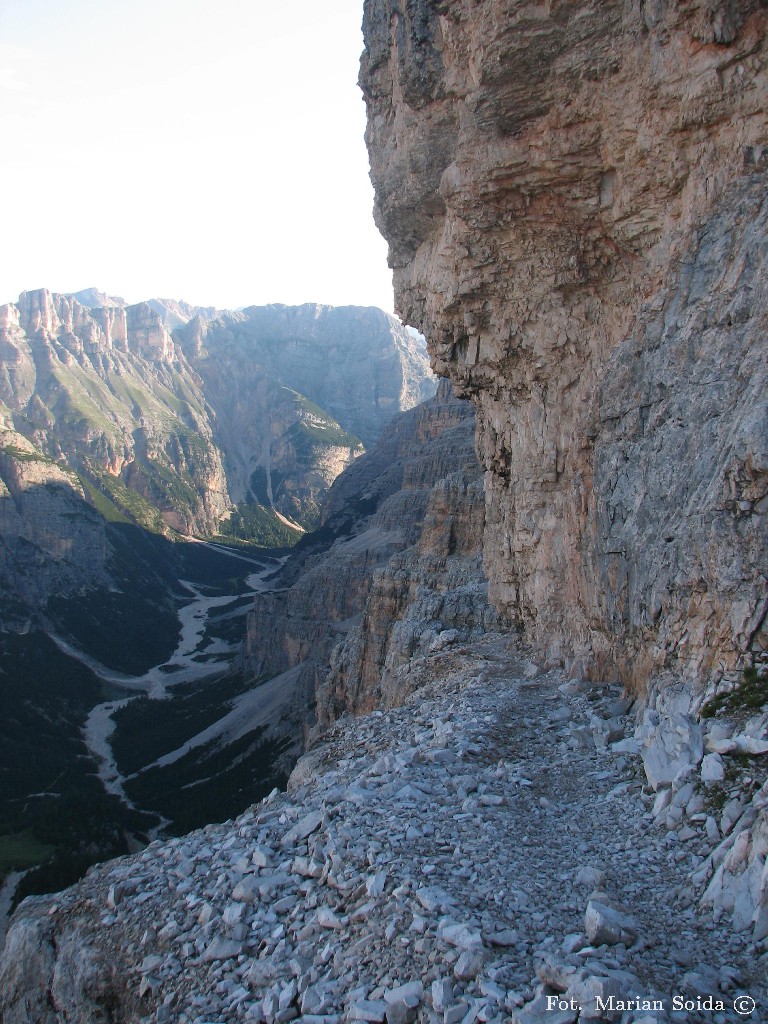 Via ferrata Lipella w ścianie Tofany de Rozes