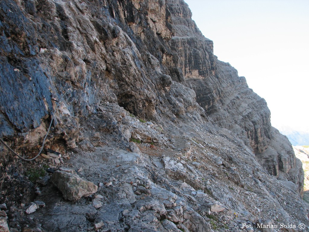 Via ferrata Lipella w ścianie Tofany de Rozes