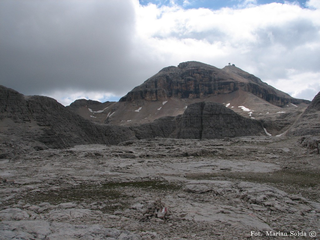 Piz Boe z nad schroniska Boe