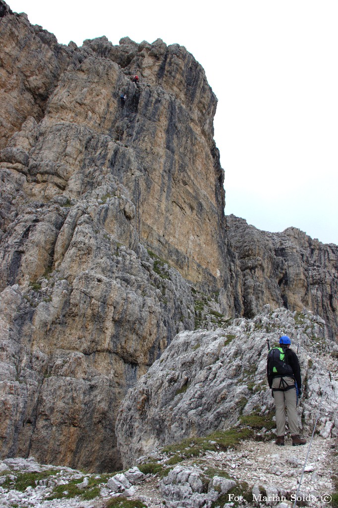 Na via ferracie Piz da Lech de Boe