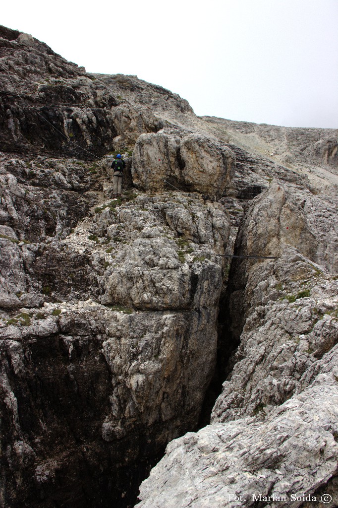 Na via ferracie Piz da Lech de Boe