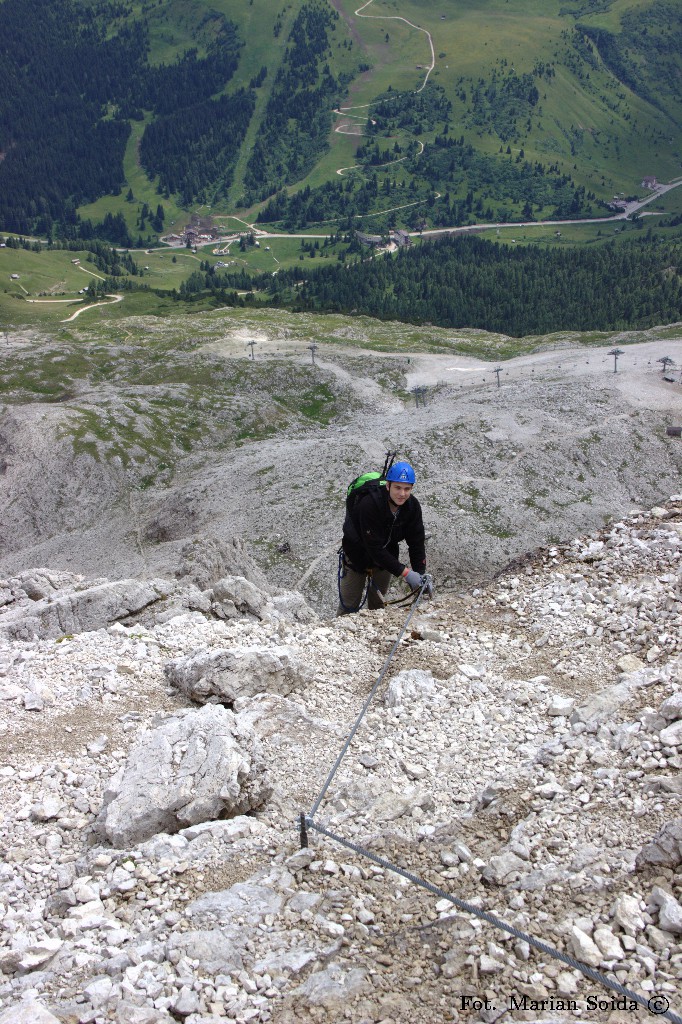 Na via ferracie Piz da Lech de Boe