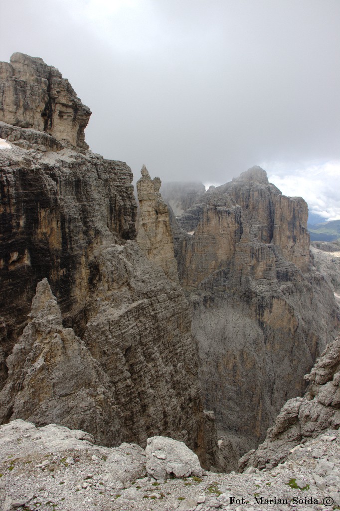 Cima Pisciadu spod Piz da Lech