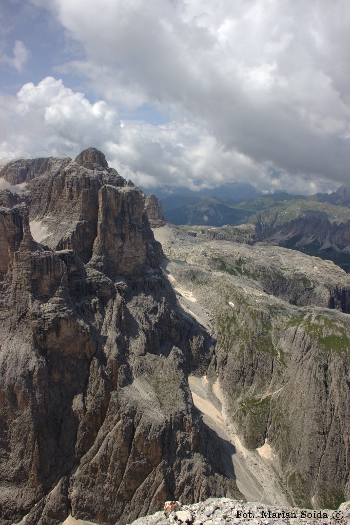 Cima Pisciadu z Piz da Lech