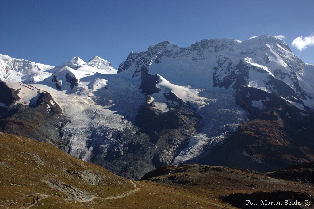 Castor i Pollux, Breithorn z Rotenboden