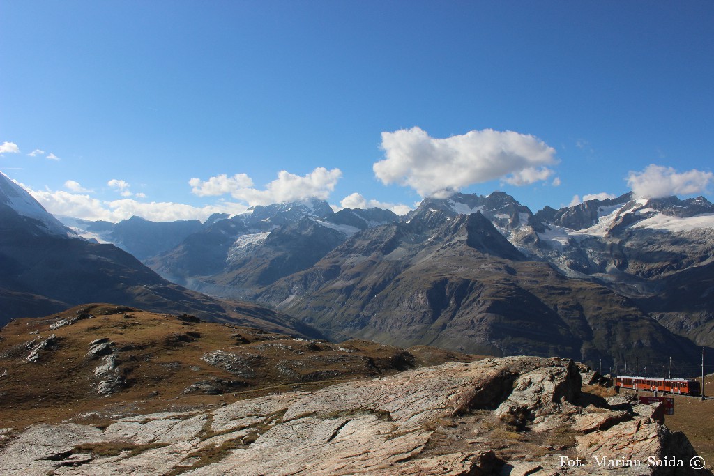 Panorama z Rotenboden - Dent Blanche, Ober Gabelhorn, Zinalrothorn