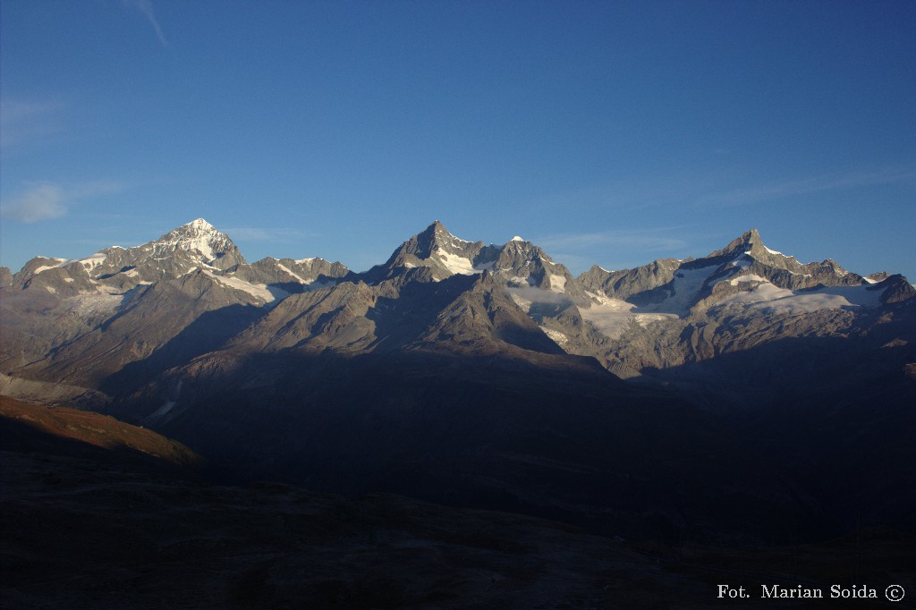 Dent Blanche, Ober Gabelhorn, Trifthorn, Zinalrothorn z Rotenboden