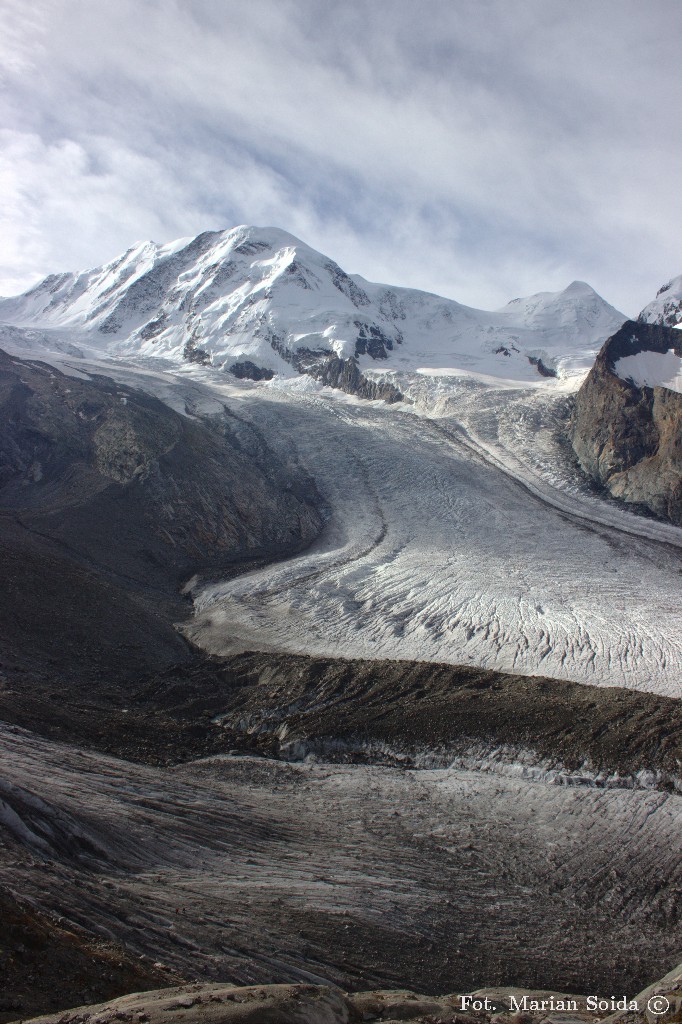 Liskamm i Grenzgletscher spod Gornergrat