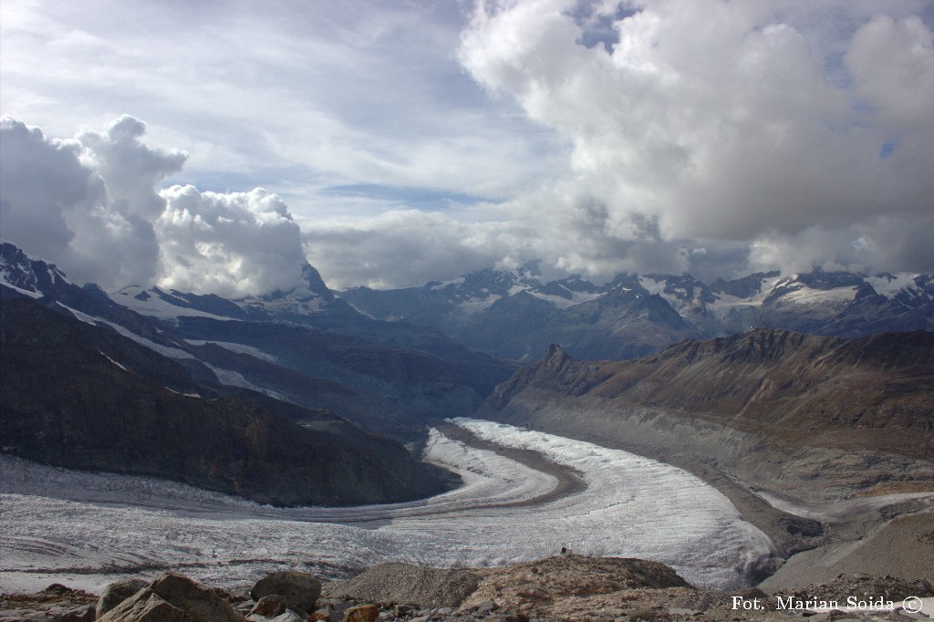 Grenzgletscher, Gornergletscher z Obere Plattje