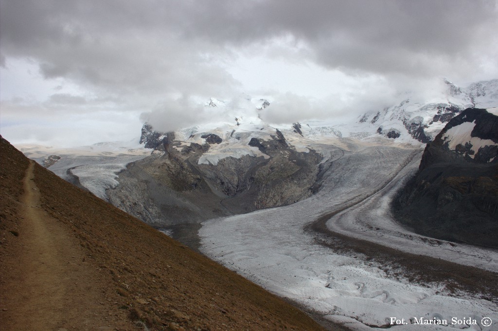 Gornergletscher, Monte Rosa, Grenzgletscher spod Rotenboden