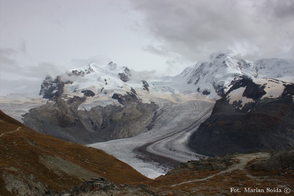 Monte Rosa, Grenzgletscher z Rotenboden