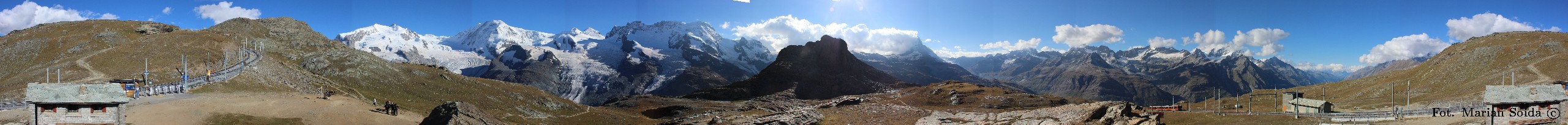 Panorama z Rotenboden w całości