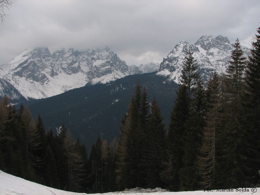 Terza Grande i Piccola z nartostrady pod Monte Ferro