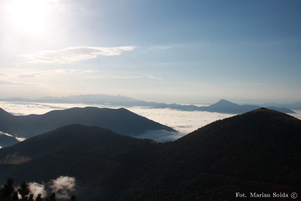 Widok na Tatry spod Rozsutca