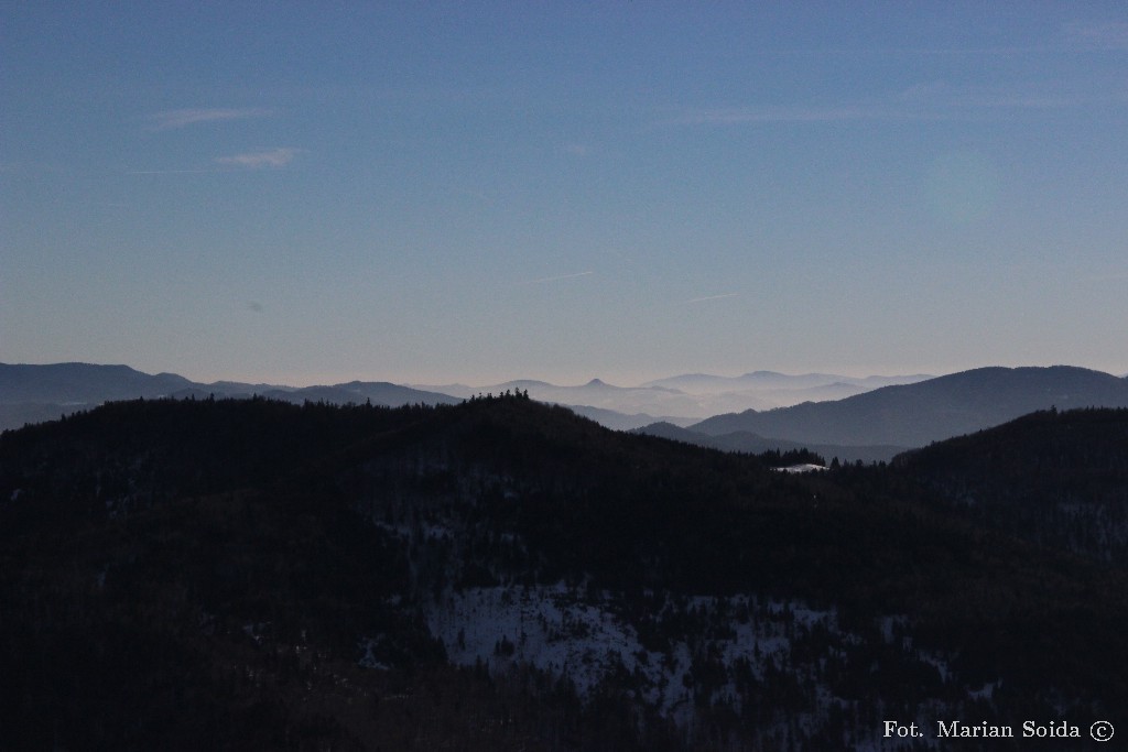 Beskid Sądecki, Małe Pieniny za Wielkim Wierchem z Kutrzycy