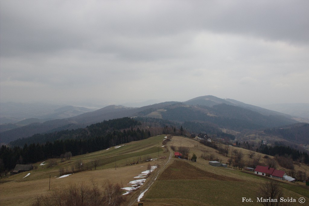 Widok z wieży na Babią Górę