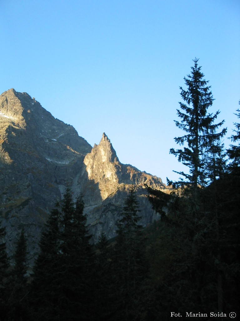 Mnich i Cubryna z drogi do Morskiego Oka