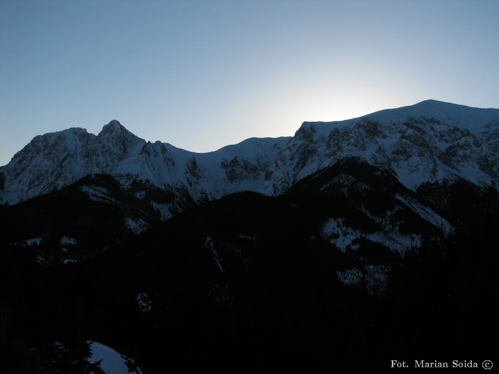 Giewont i Małołączniak z Hrubego Regla