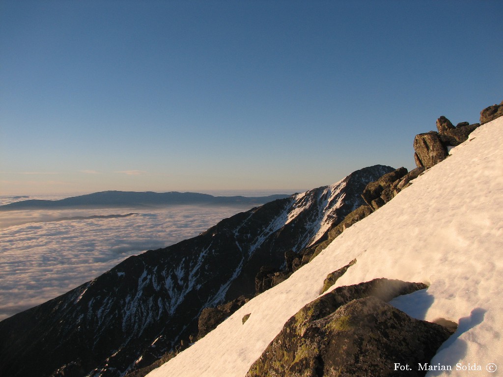 Niskie Tatry ze zbocza Łomnicy