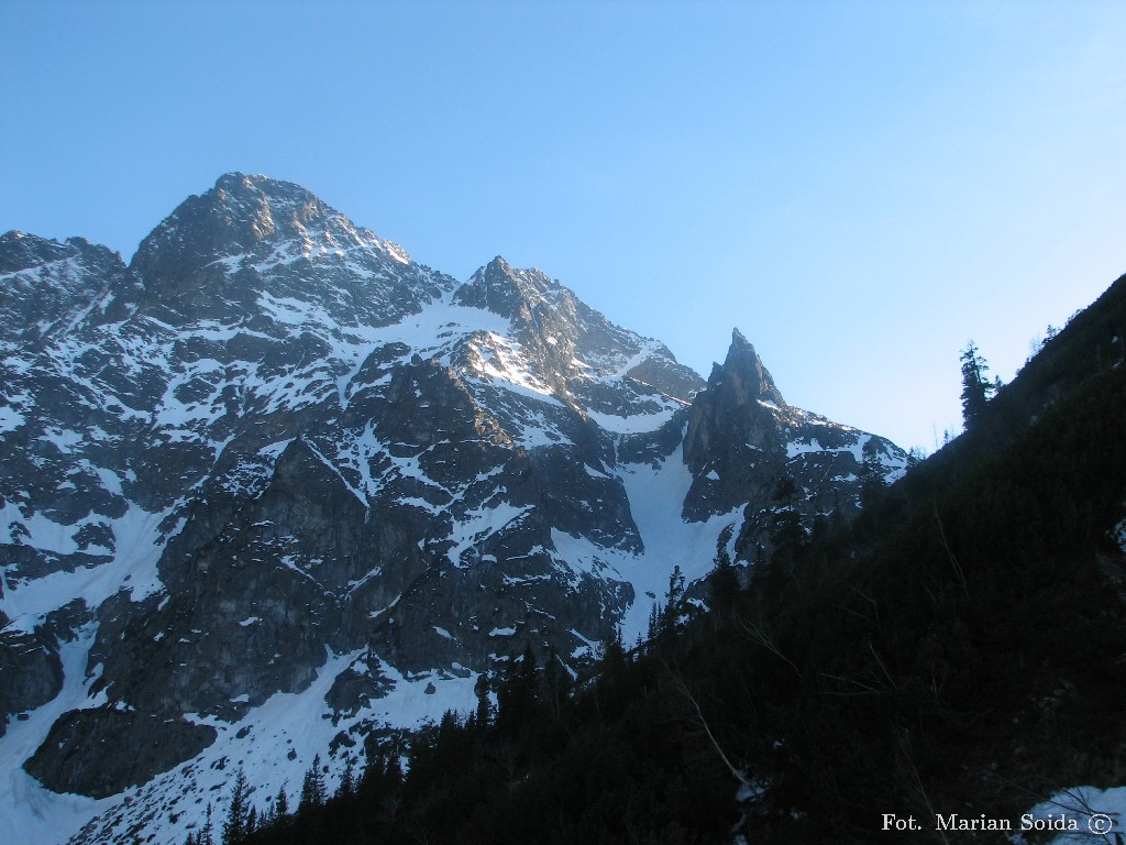 Mięguszowiecki Szczyt Wielki, Cubryna, Mnich z nad Morskiego Oka