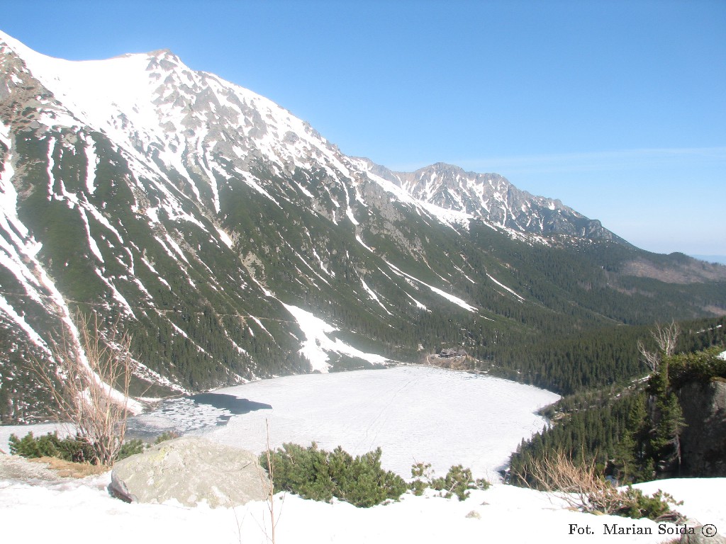 Morskie Oko, Wierch Opalone, Wołoszyn z progu Czarnego Stawu