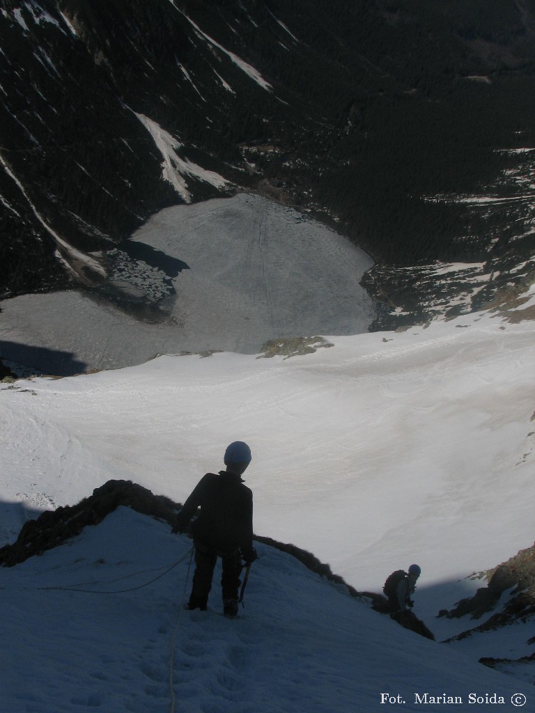 Zejście z widokiem na Bandzioch i Morskie Oko