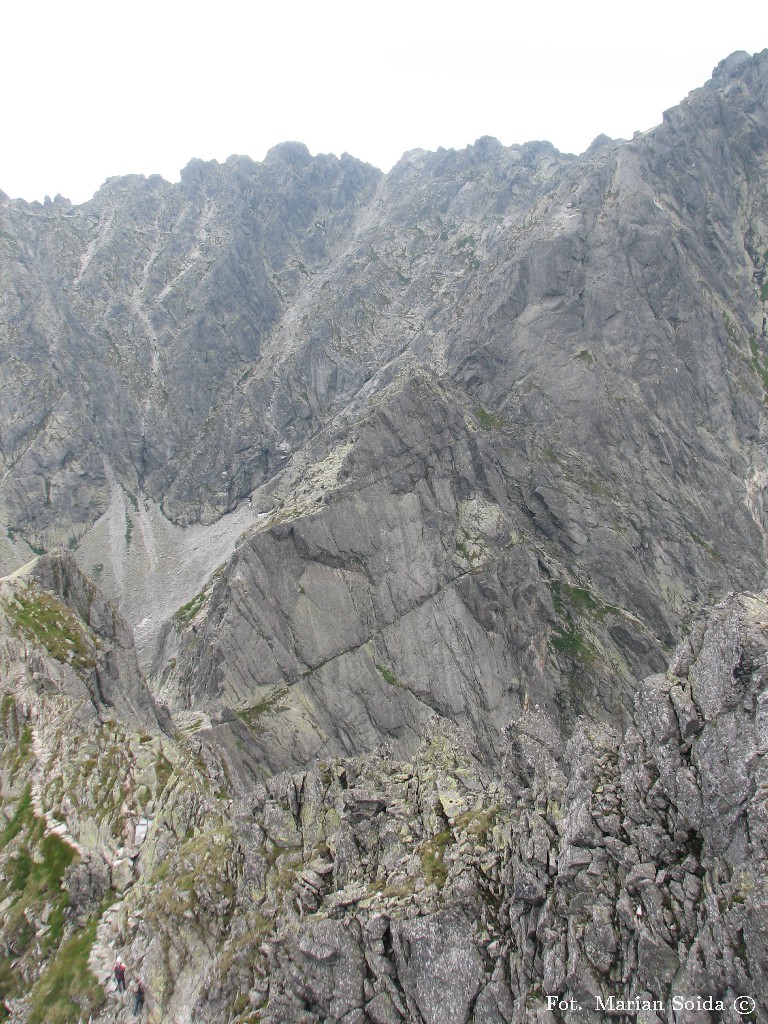 Zamarła Turnia, Czrne Ściany z Małego Koziego Wierchu