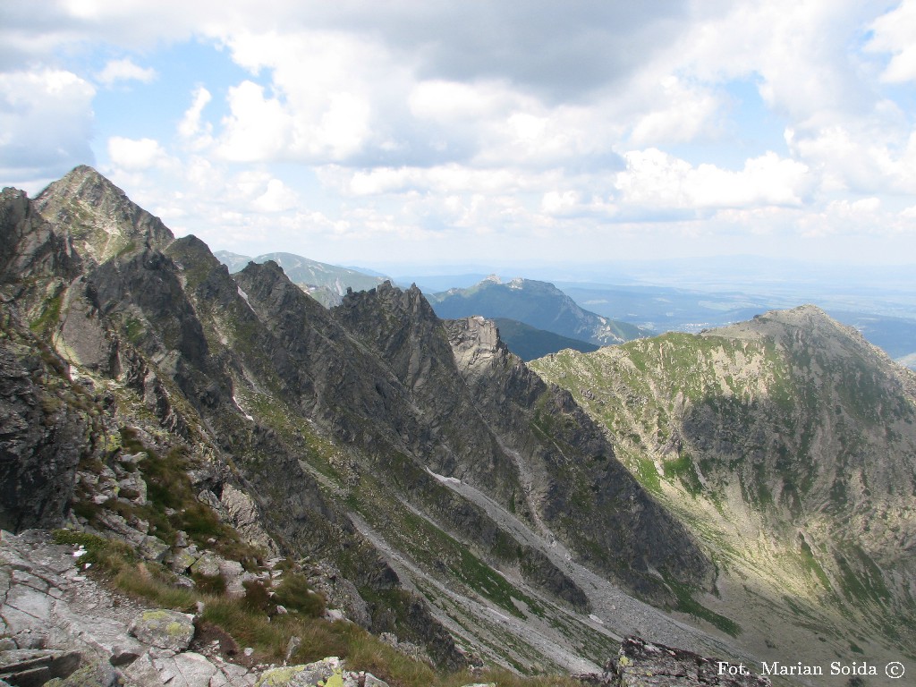 Skrajny Granat, Giewont Żółta Turnia z Małej Buczynowej Turni