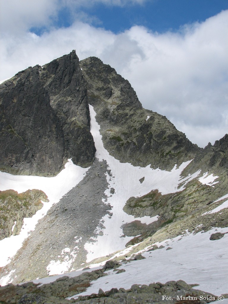 Jaworowy Szczyt z nad Siwych Stawków