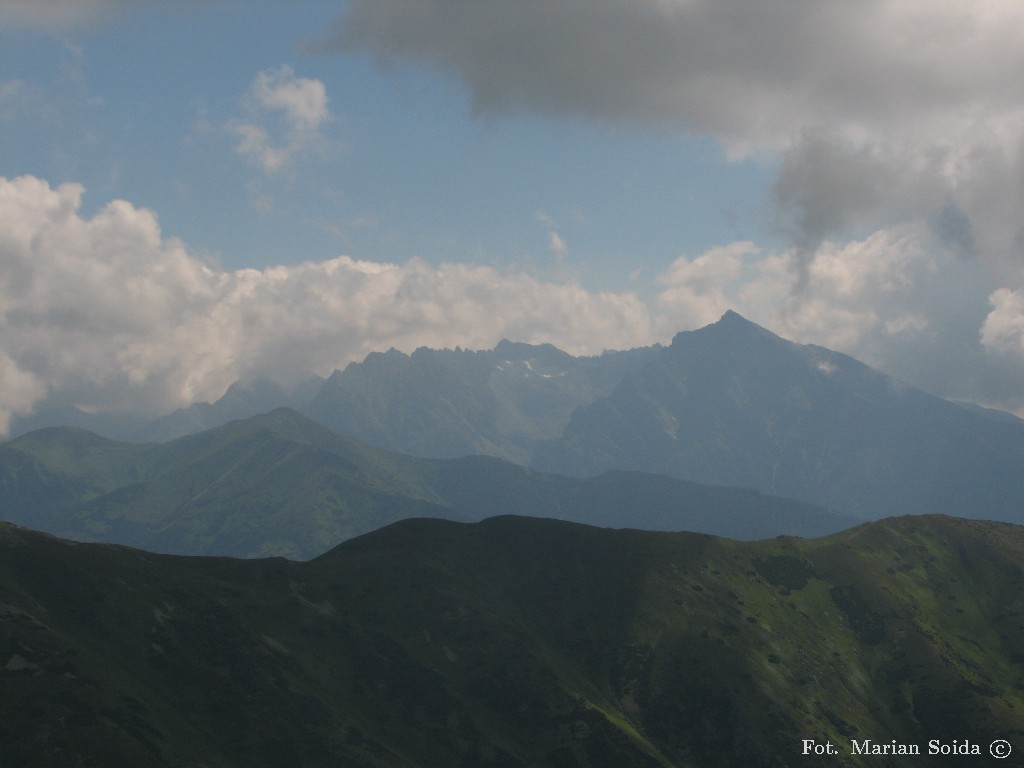 Wysokie Tatry spod Bystrej