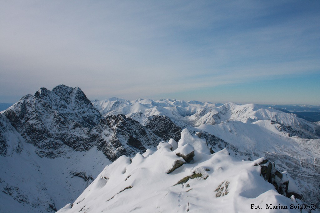 Świnica, Zachodnie Tatry ze Skrajnego Granatu