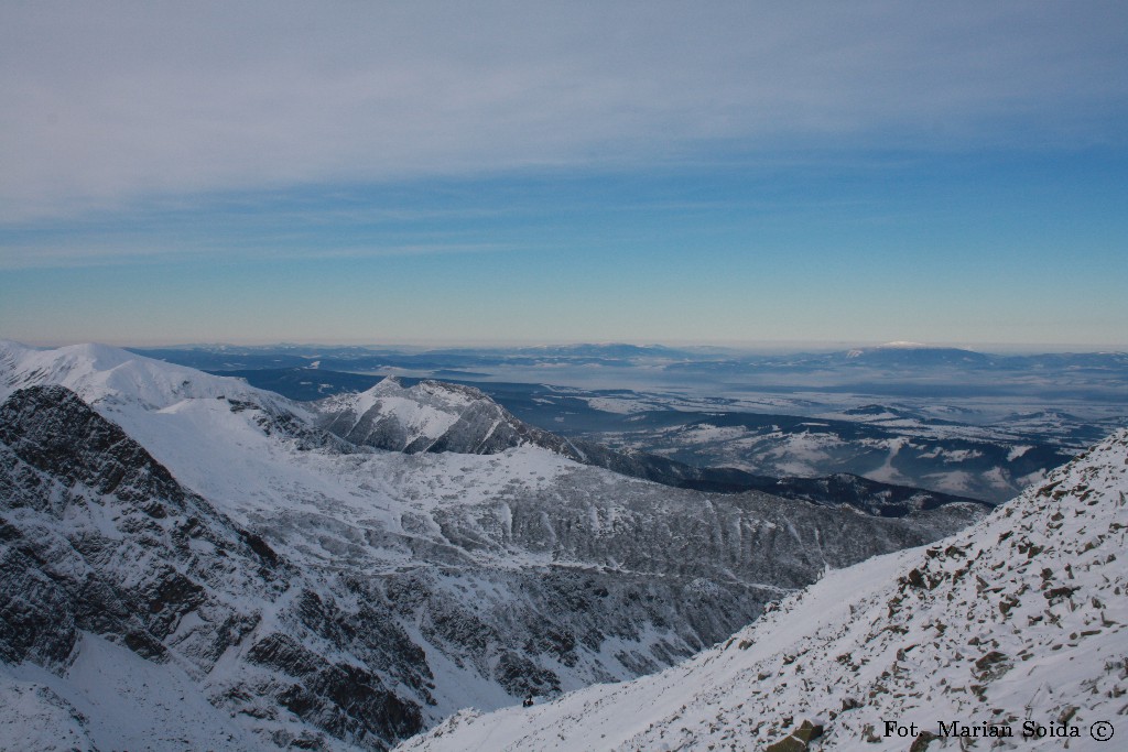 Kościelec, Kopa Kondracka, Giewont i Orawa z Zadniej Sieczkowej Przełęczy