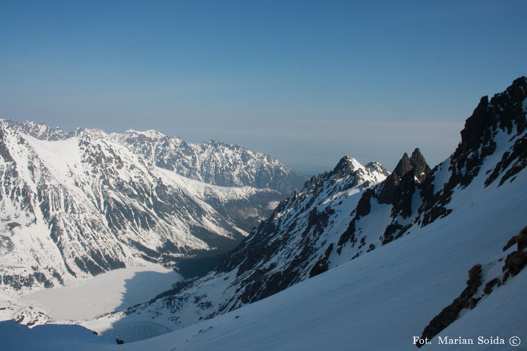 Morski Oko, Żabie Szczyty z nad Kotła pod Rysami