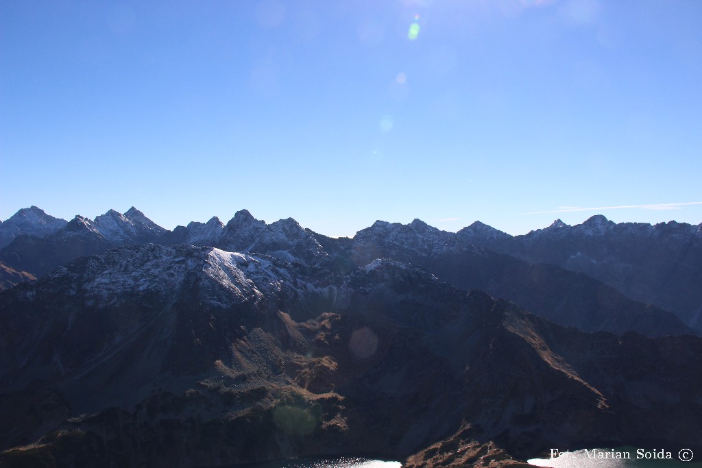 Panorama z Koziego Wierchu - Gerlach, Wysoka, Mięguszowieckie Szczyty, Hruby