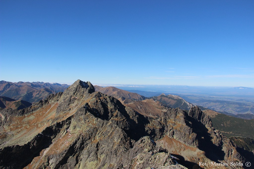 Panorama z Koziego Wierchu - Świnica, Giewont, Kościelec