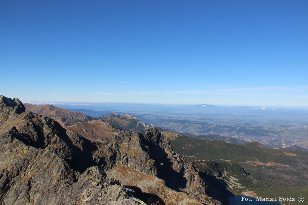 Panorama z Koziego Wierchu - Giewont, Kościelec