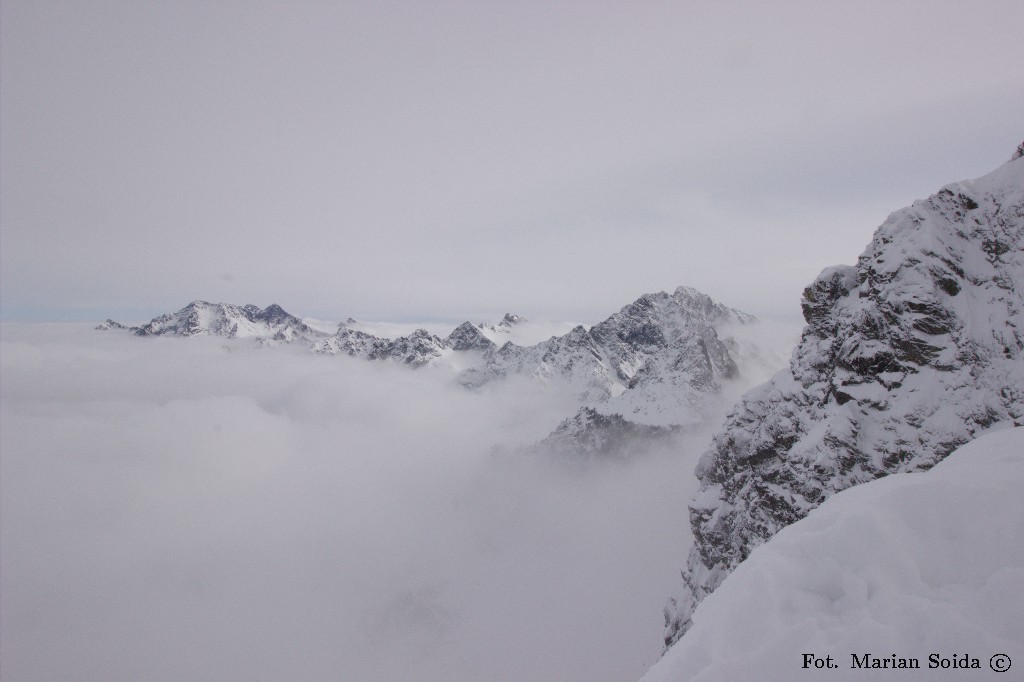 Wysokie Tatry z Przełączki pod Rysami