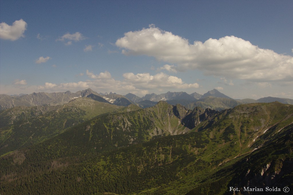 Wysokie Tatry z Giewontu