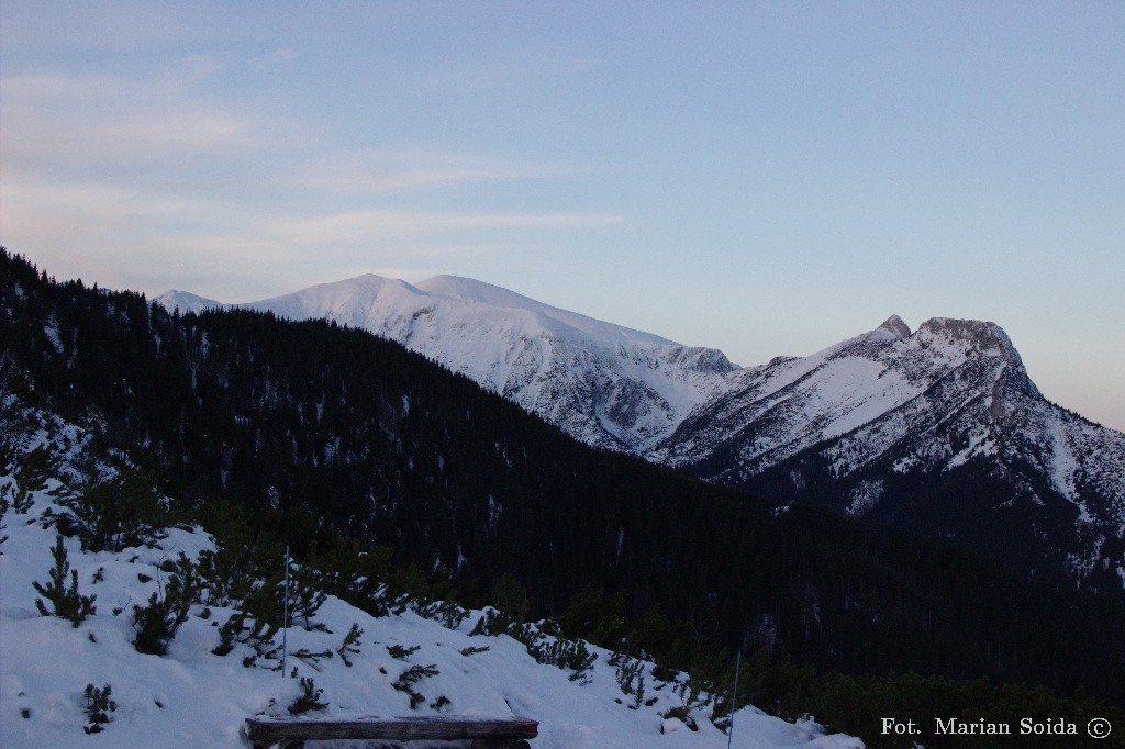 Czerwone Wierchy, Giewont z Karczmiska